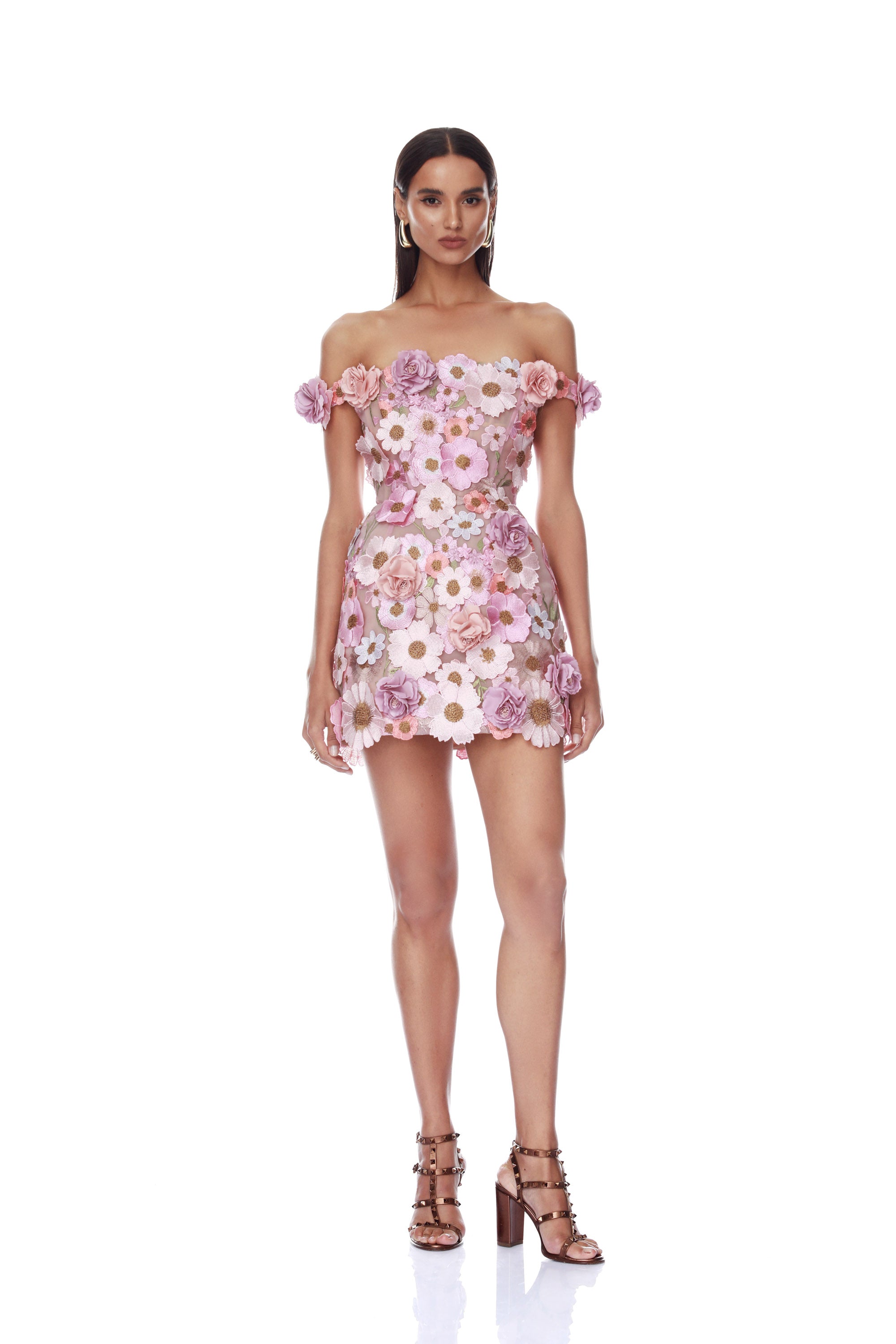 fringe white mini dress Oscar de La Renta