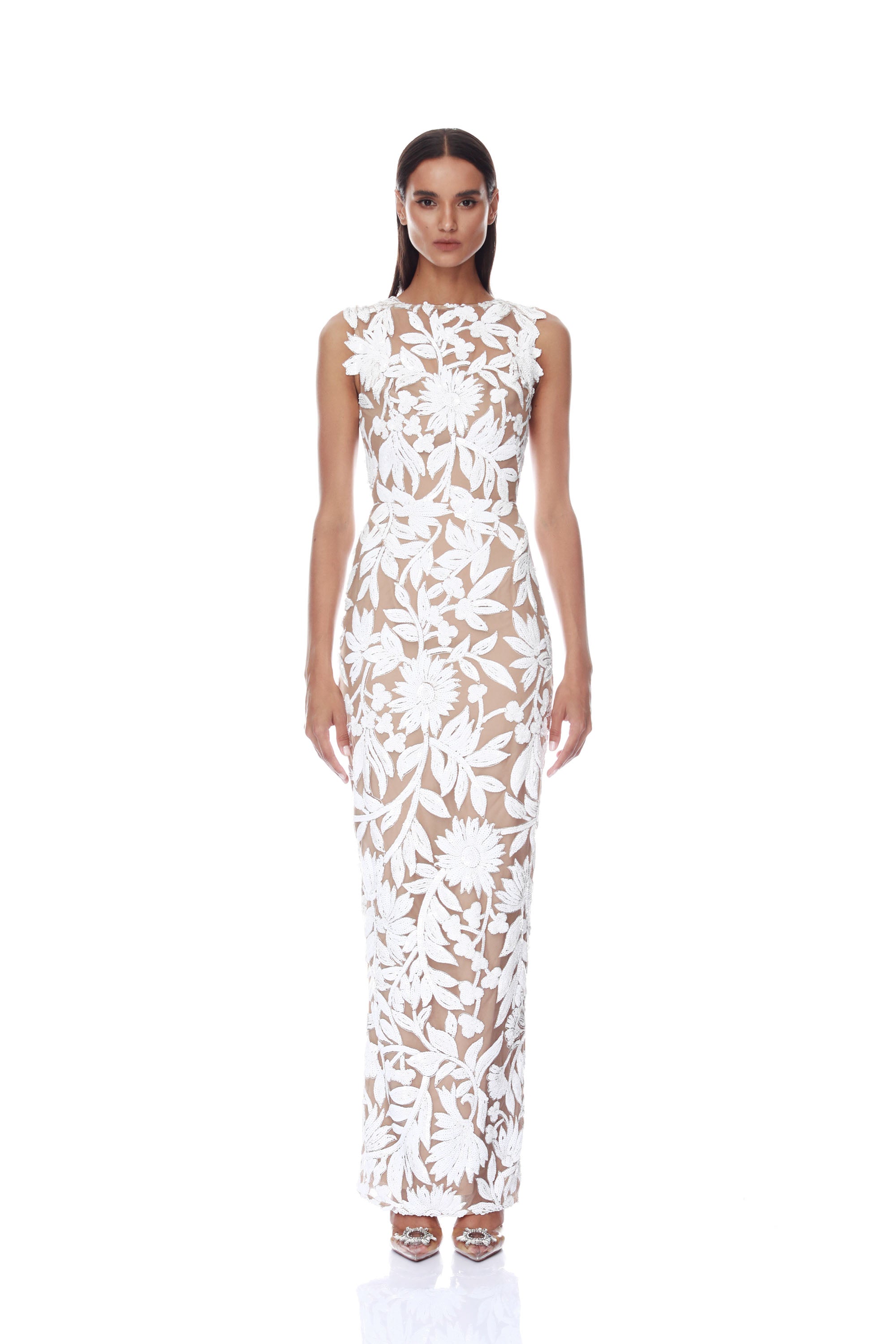 Chloe Pailette Violet Maxi Dress