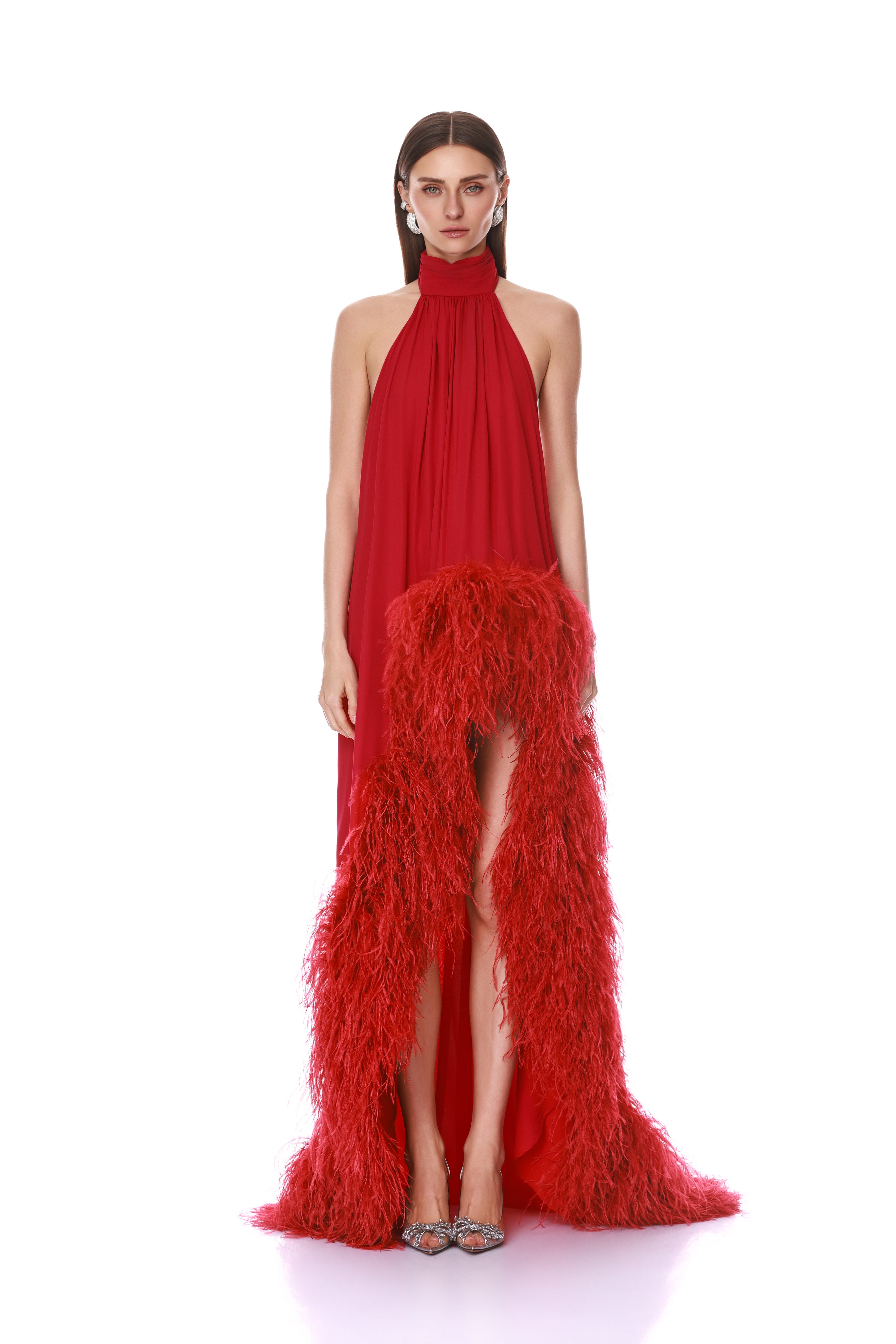 Madeline Halterneck Red Gown