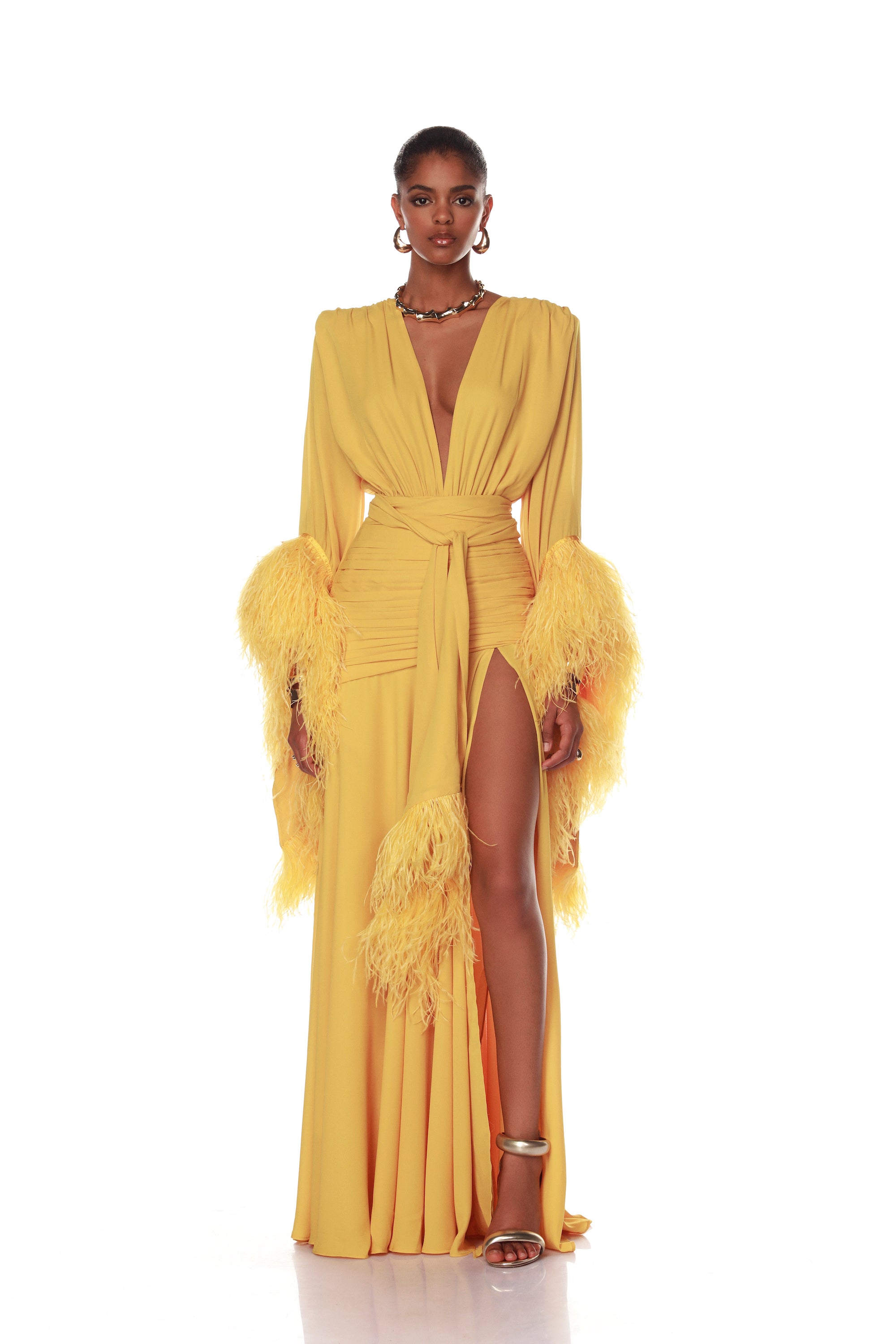 Geisha Mustard Maxi Dress Geisha Mustard Maxi Dress
