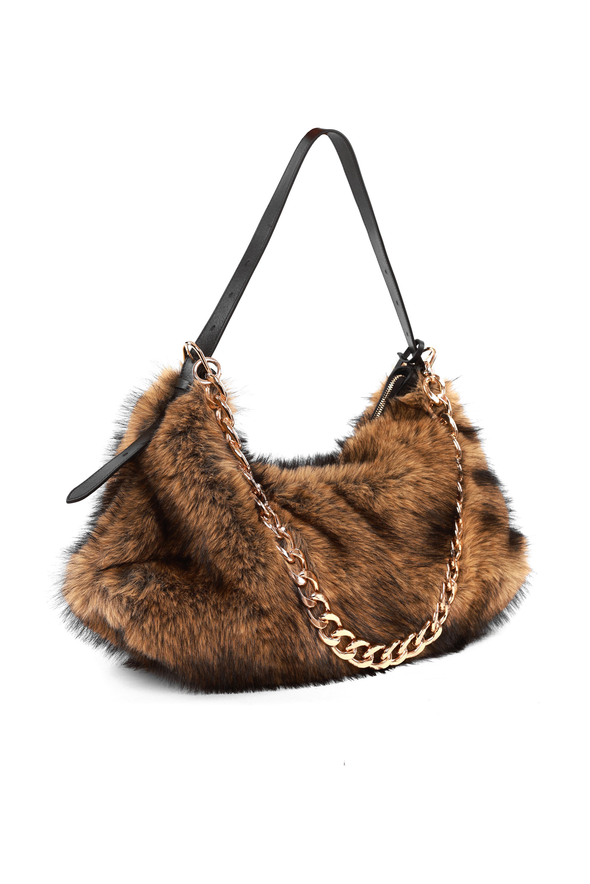 Faux Fur Iman Shoulder Bag