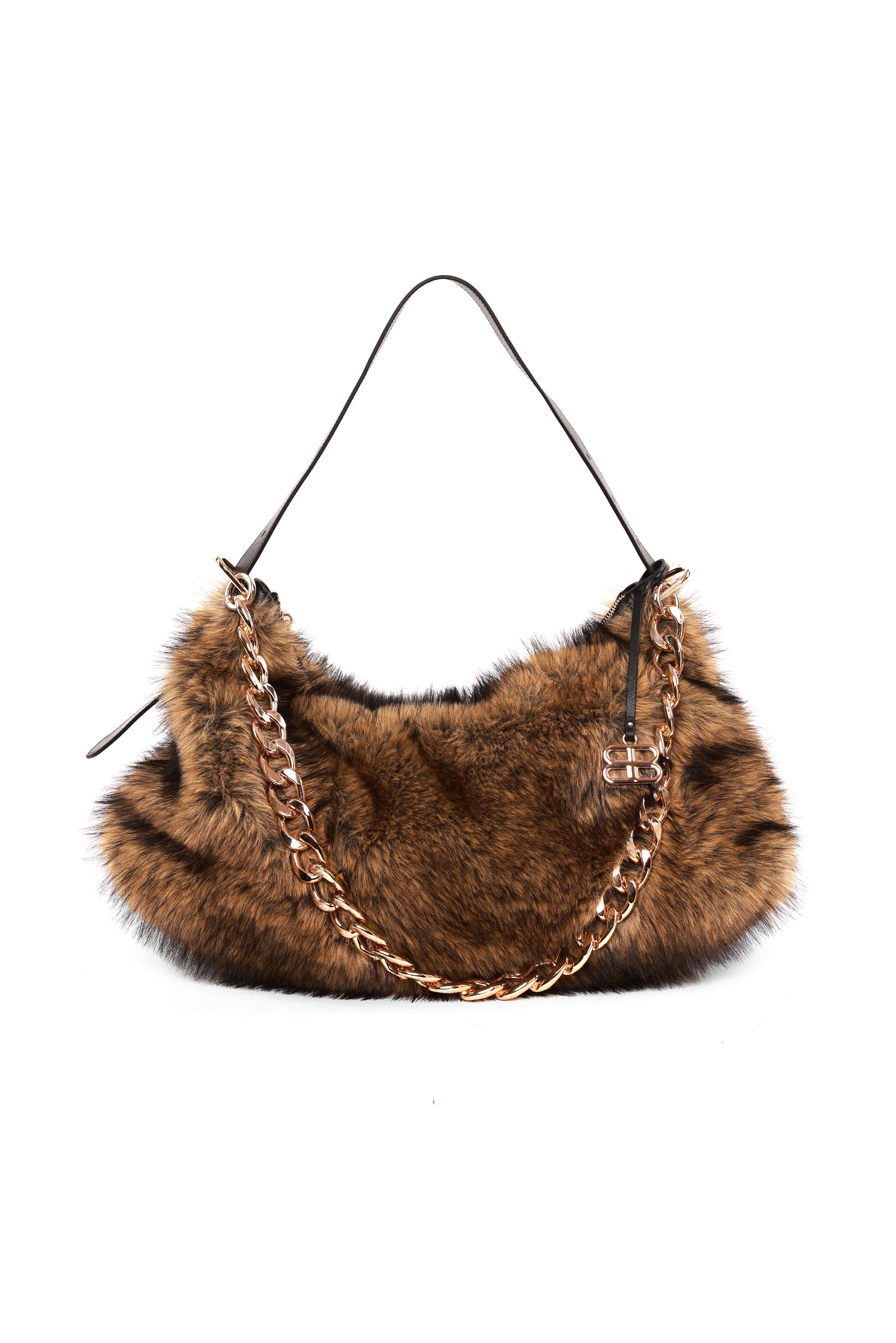 Faux Fur Iman Shoulder Bag