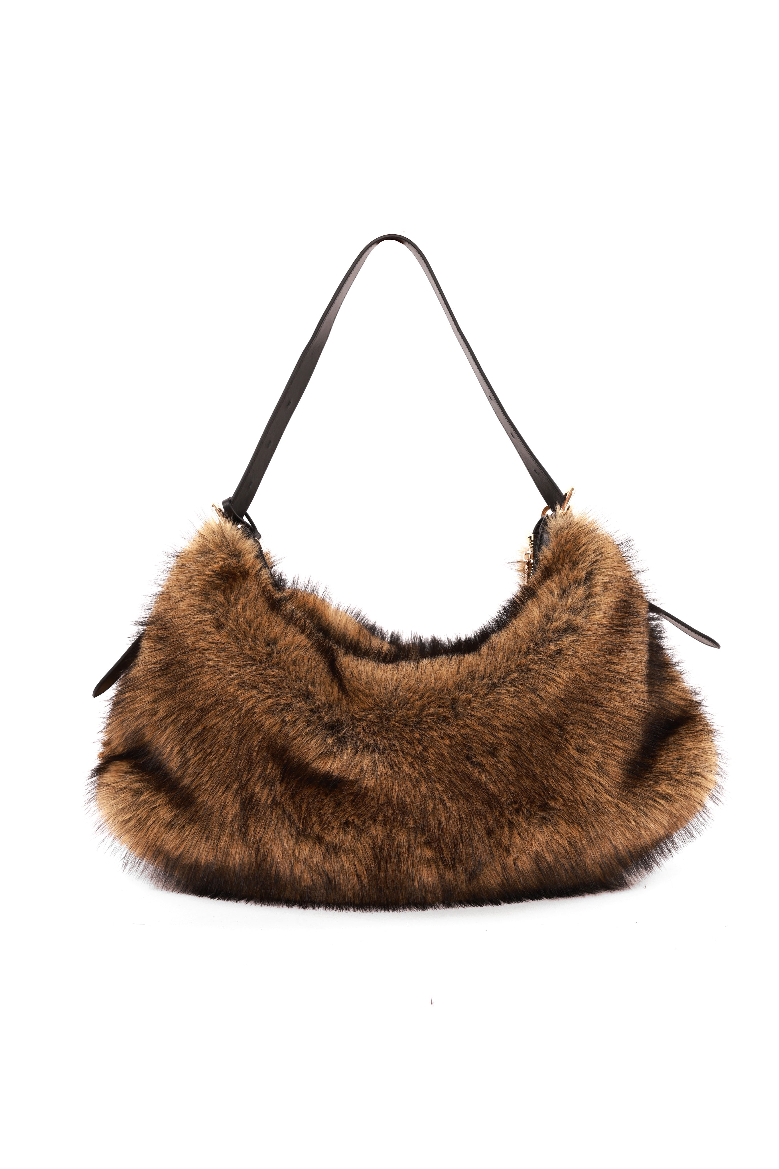 Faux Fur Iman Shoulder Bag