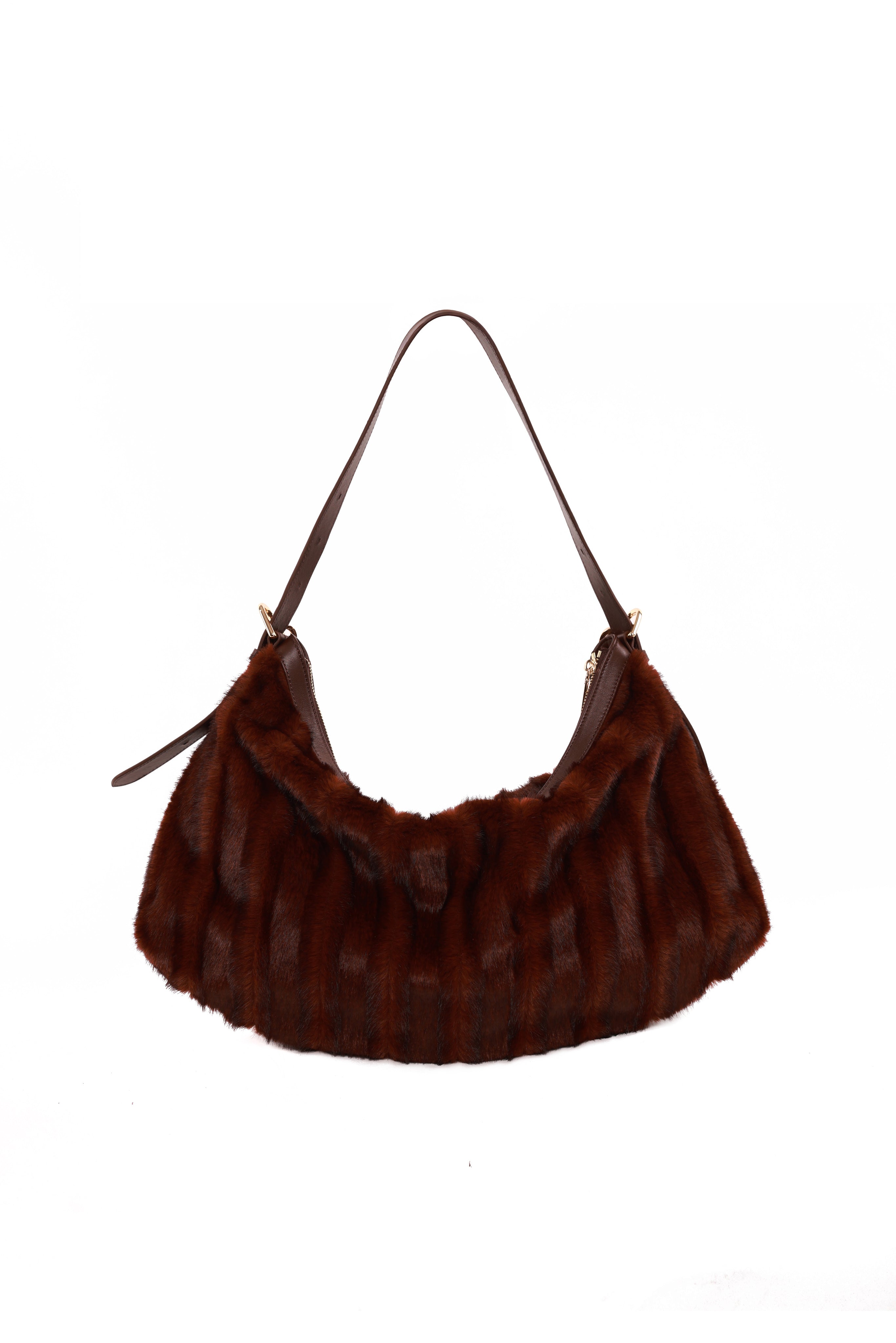 Faux Mink Iman Shoulder Bag