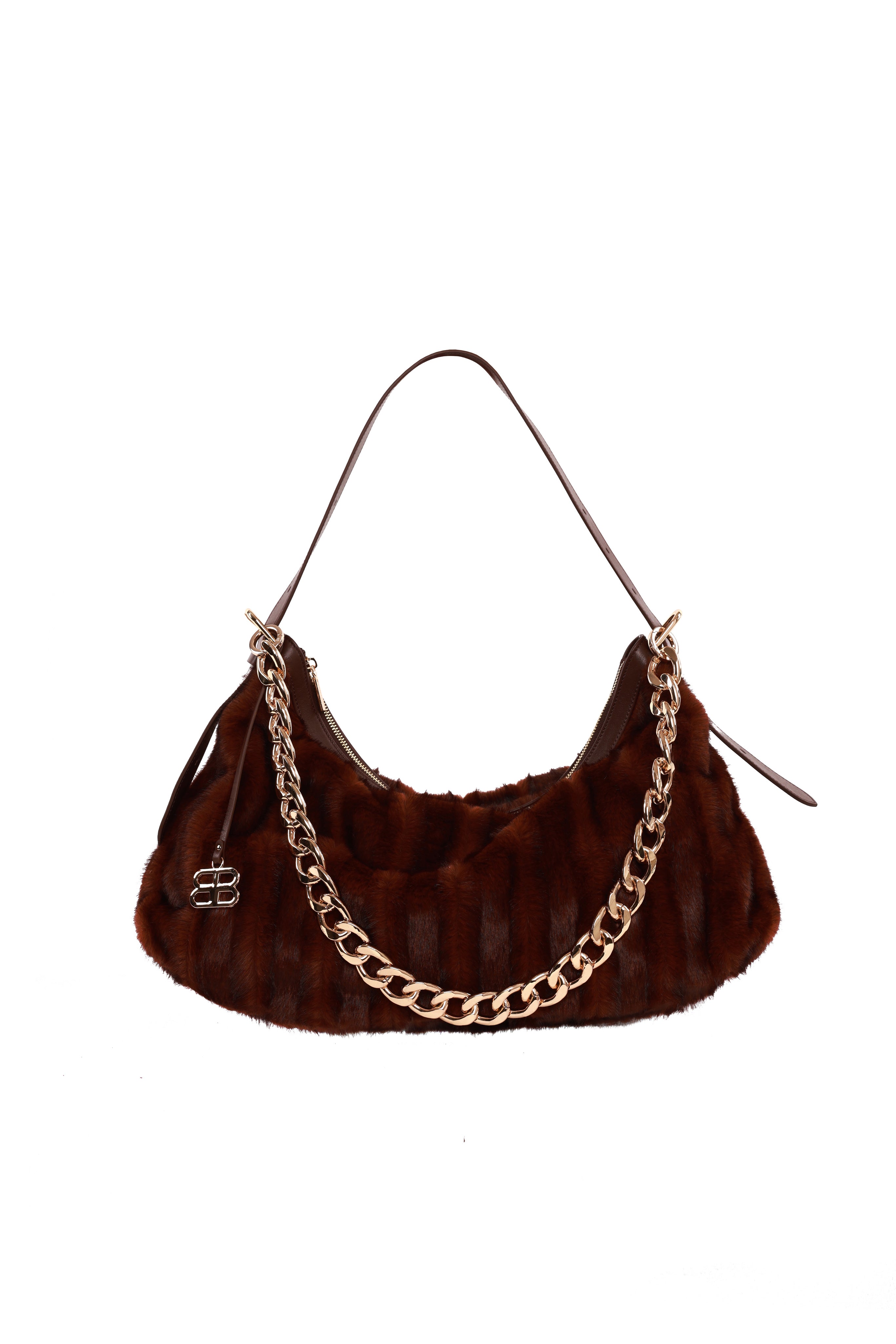 Faux Mink Iman Shoulder Bag
