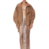 Oasis Khaki Eco Suede Jacket