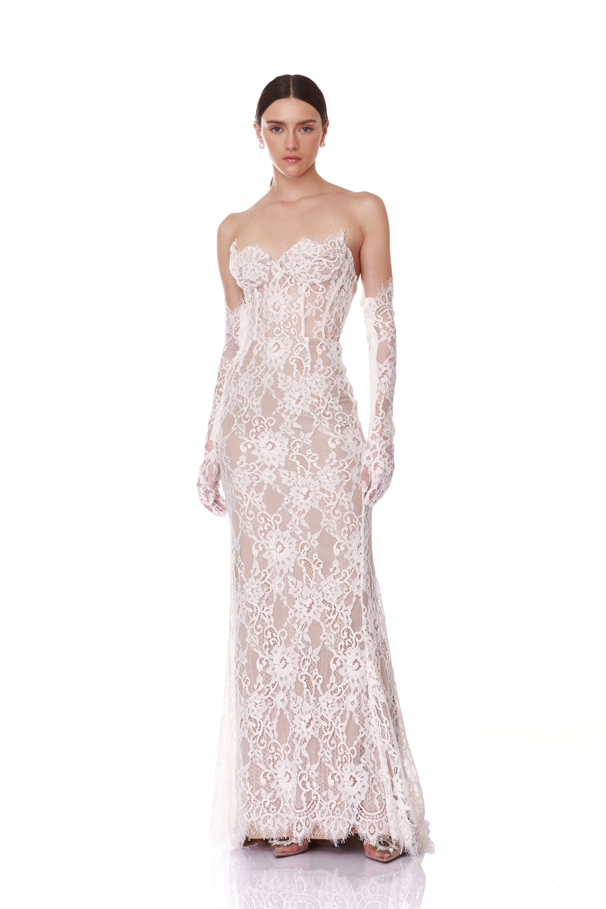 Kiera White Strapless Gown Kiera White Strapless Gown