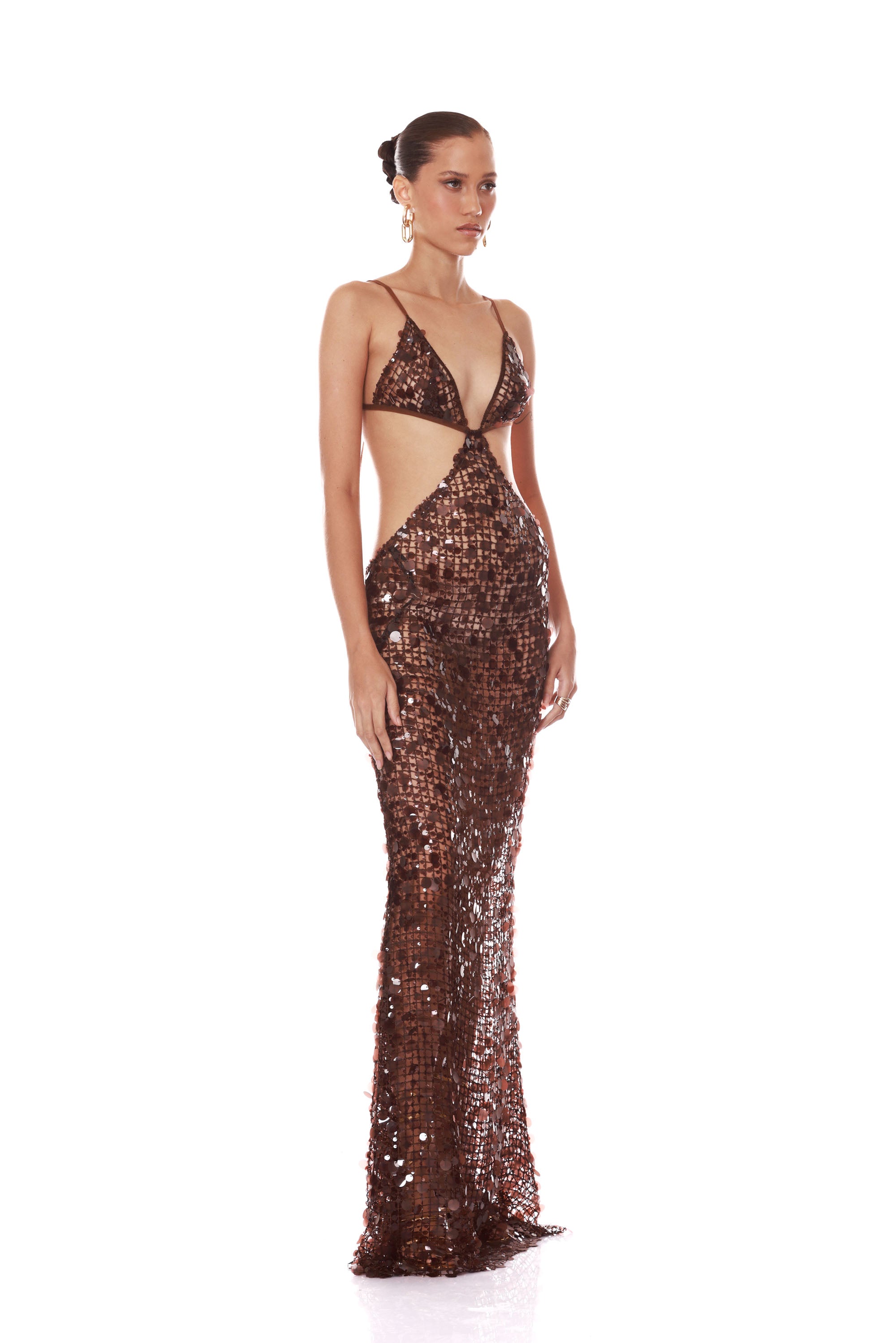Amani Cutout Sequin Maxi Dress