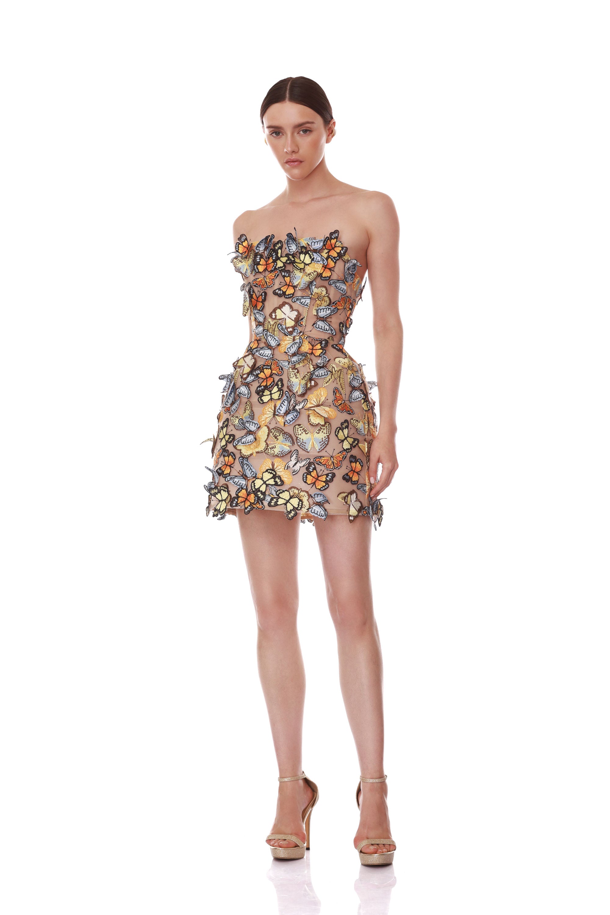 Bella Butterfly Maraya Multi Strapless Mini Dress