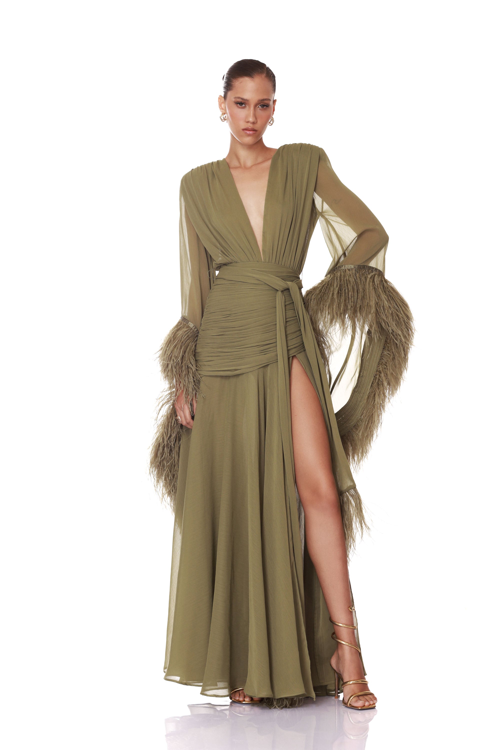 Geisha Sage Maxi Dress