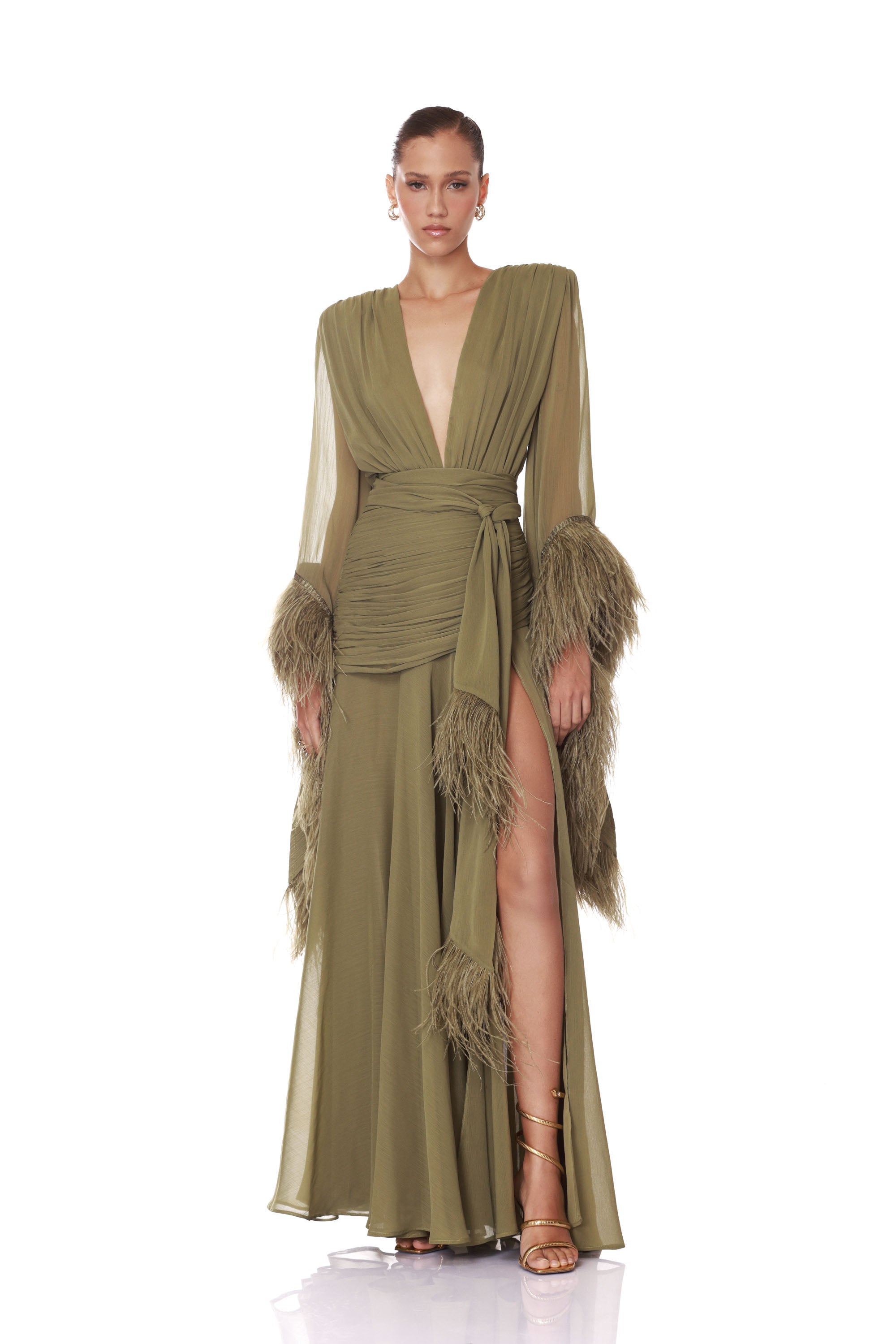 Geisha Sage Maxi Dress