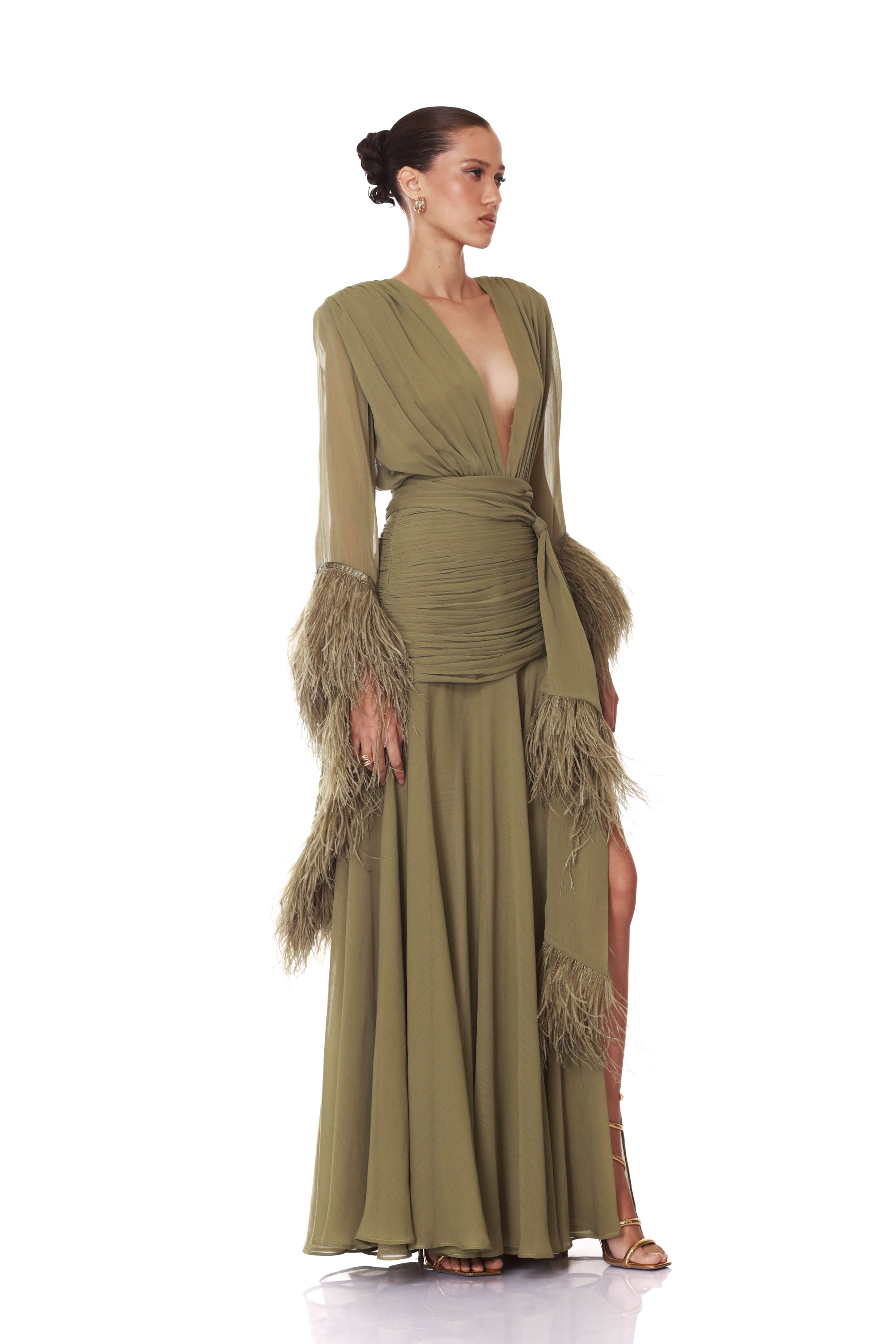 Geisha Sage Maxi Dress