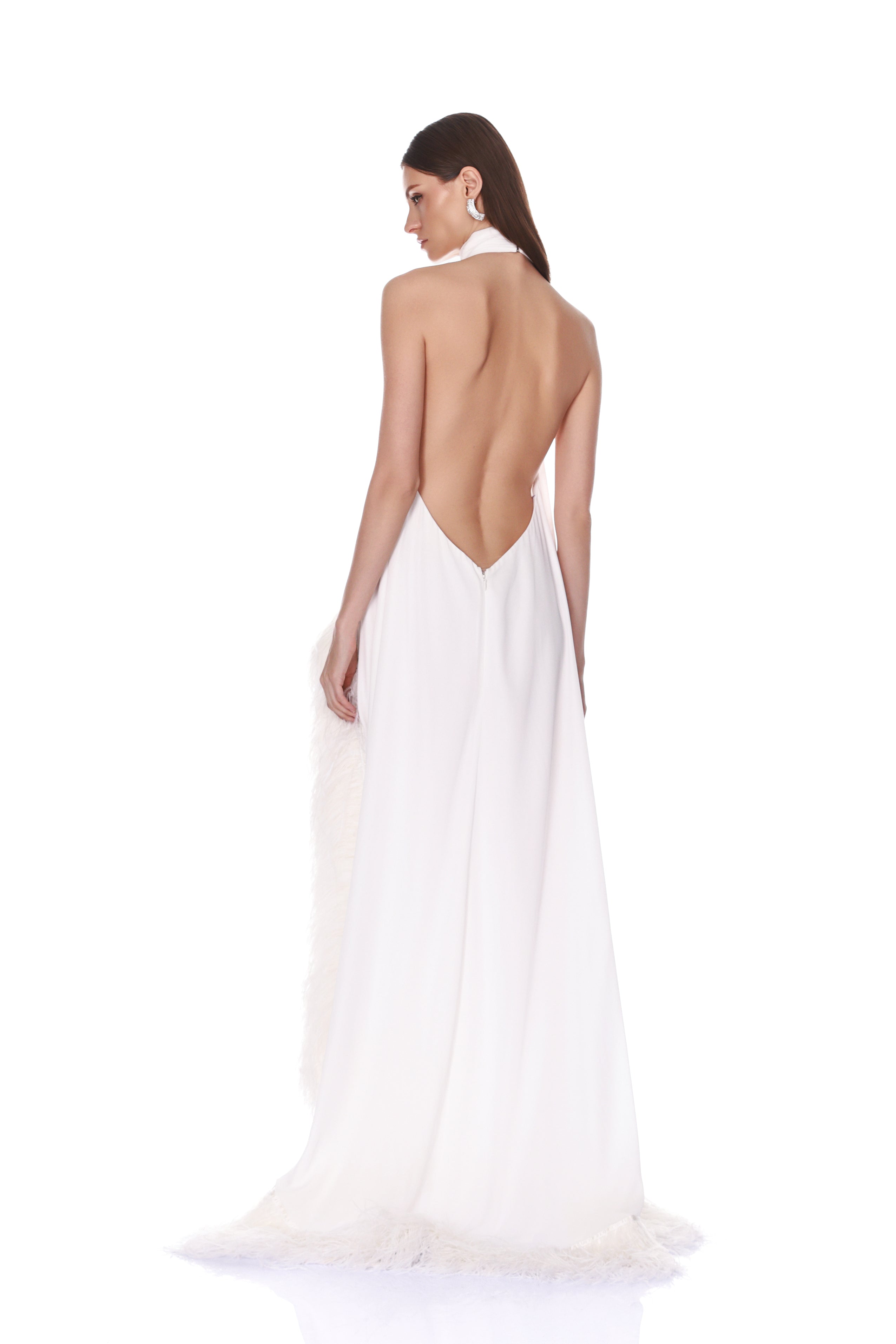 Madeline Halterneck White Gown