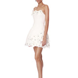 Estelle Strapless White Mini Dress