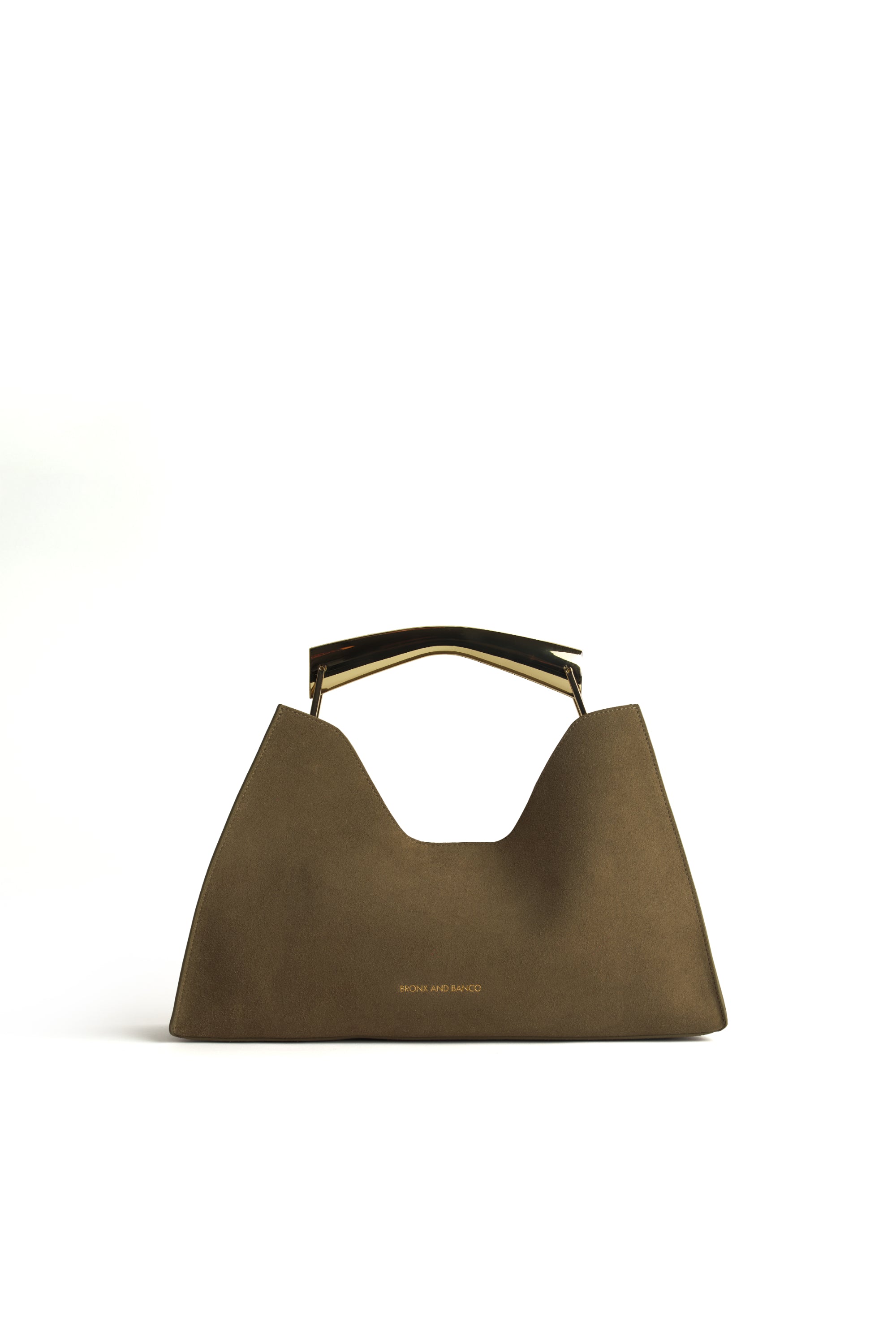 Poline Midi Bag in Khaki Suede