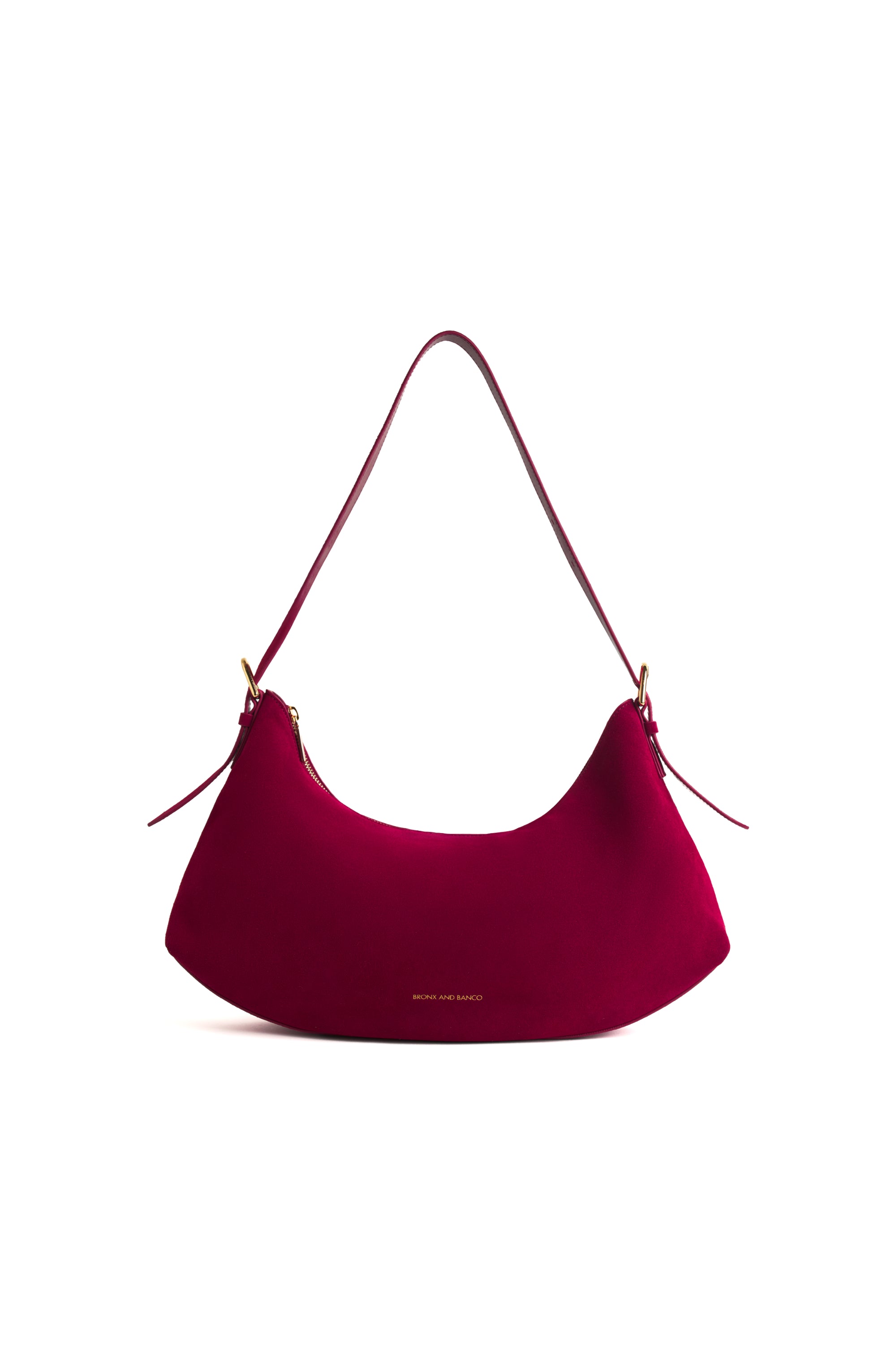 Iman Shoulder Bag in Maroon Suede