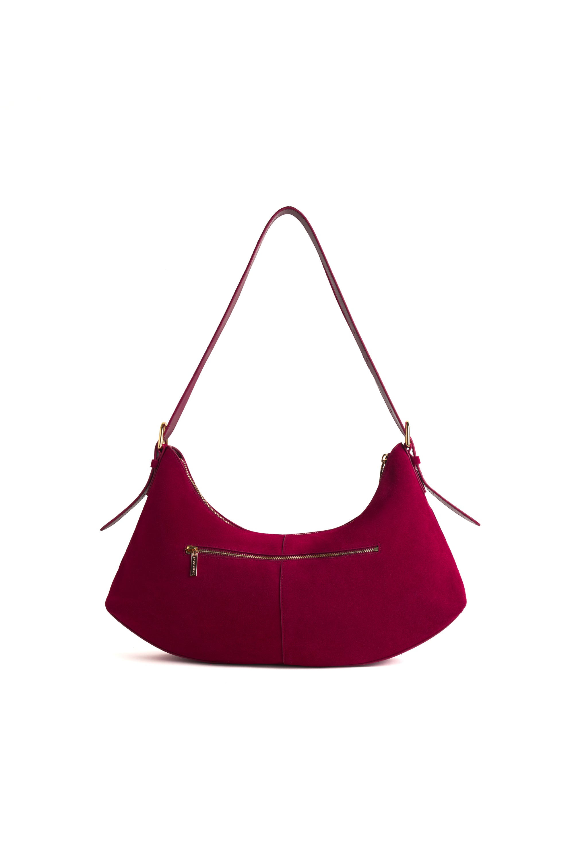 Iman Shoulder Bag in Maroon Suede