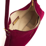 Iman Shoulder Bag in Maroon Suede