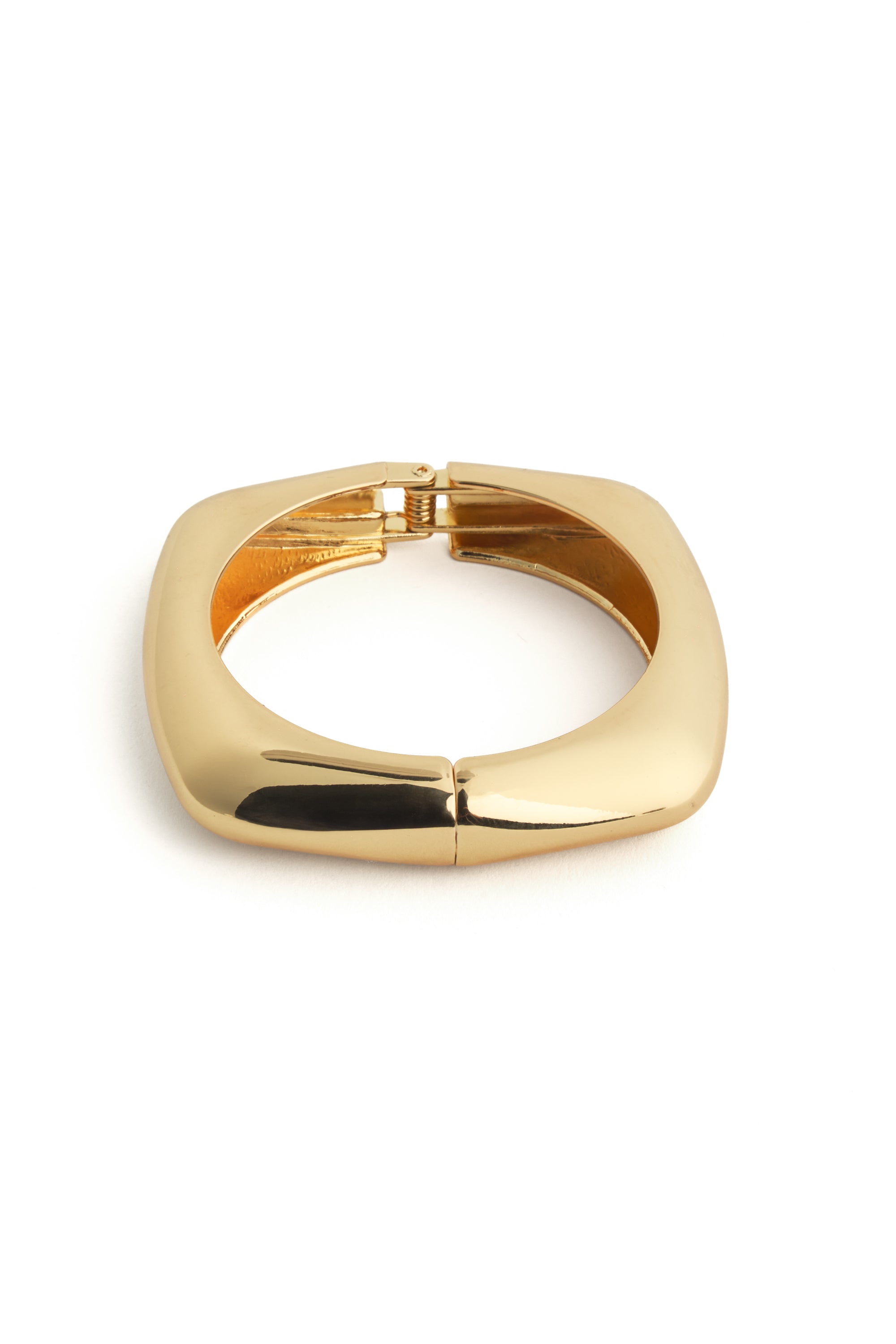 Sculpted Gold Hinge Bracelet