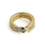 Crystal Snake Gold Wrap Bracelet