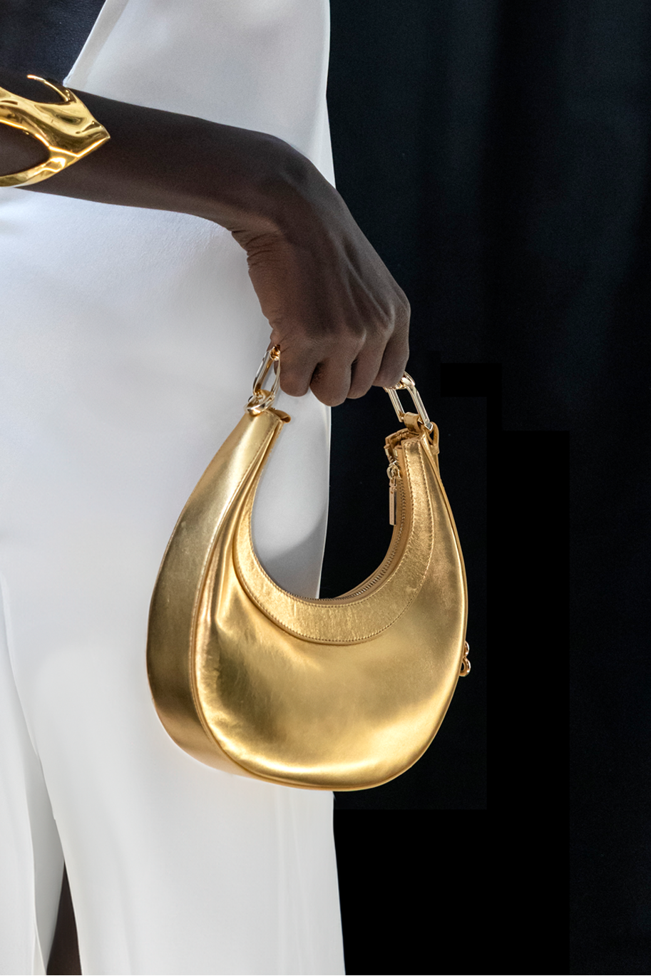 Cecile Mini Bag in Metallic Gold Napa Leather