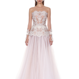 Paris Maraya Blanc Lace Gown