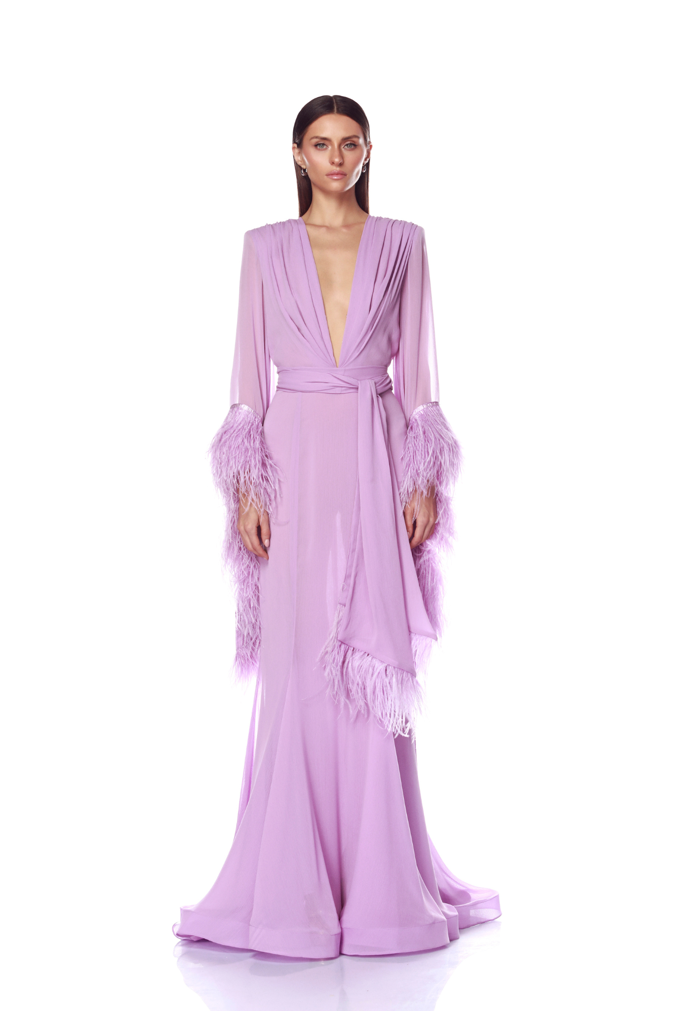 Geisha V-Neck Lilac Gown
