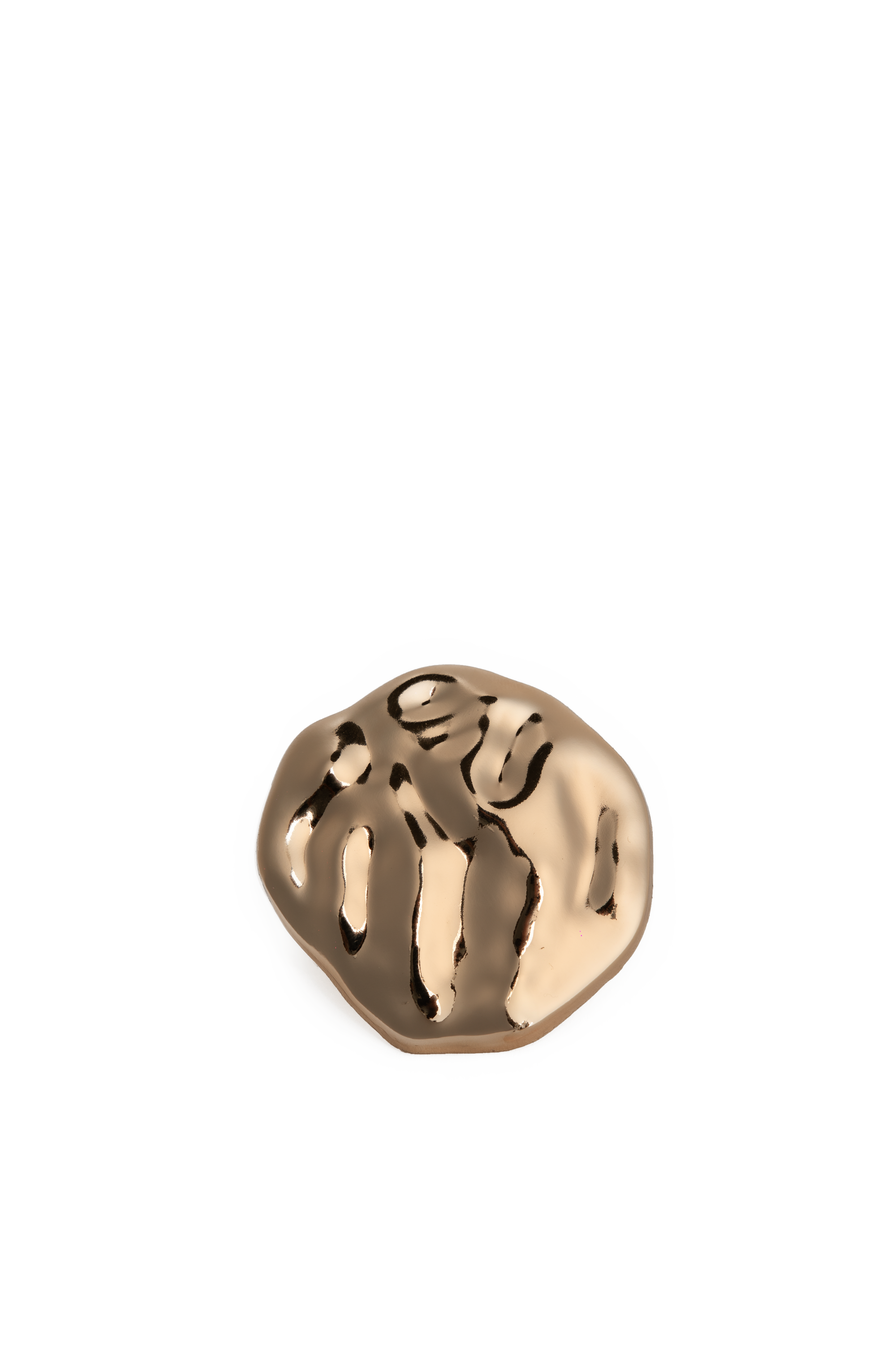 Molten Gold Round Large Ring