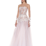 Paris Maraya Blanc Lace Gown