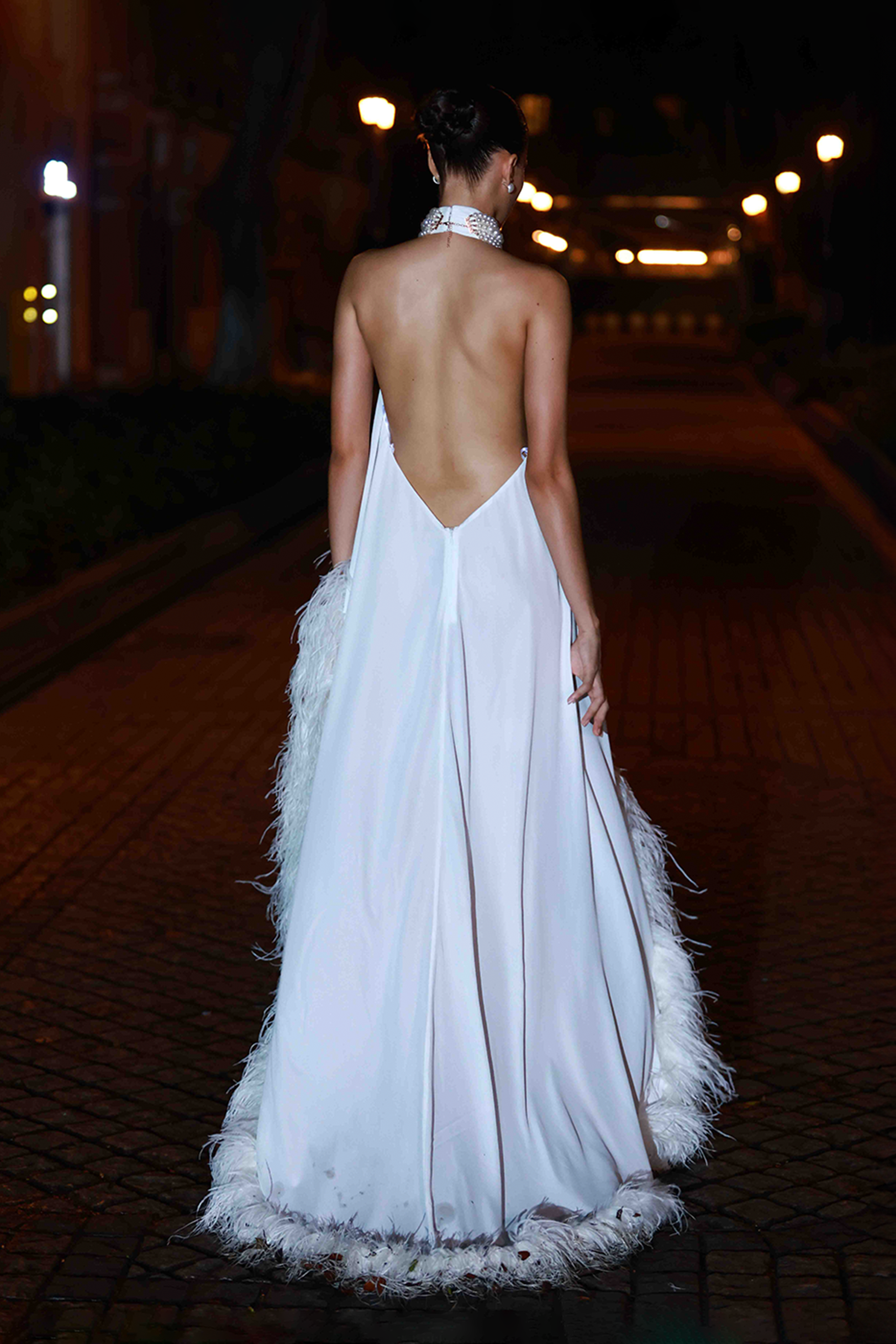 Madeline Halterneck White Gown