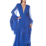 Geisha Cobalt Maxi Dress