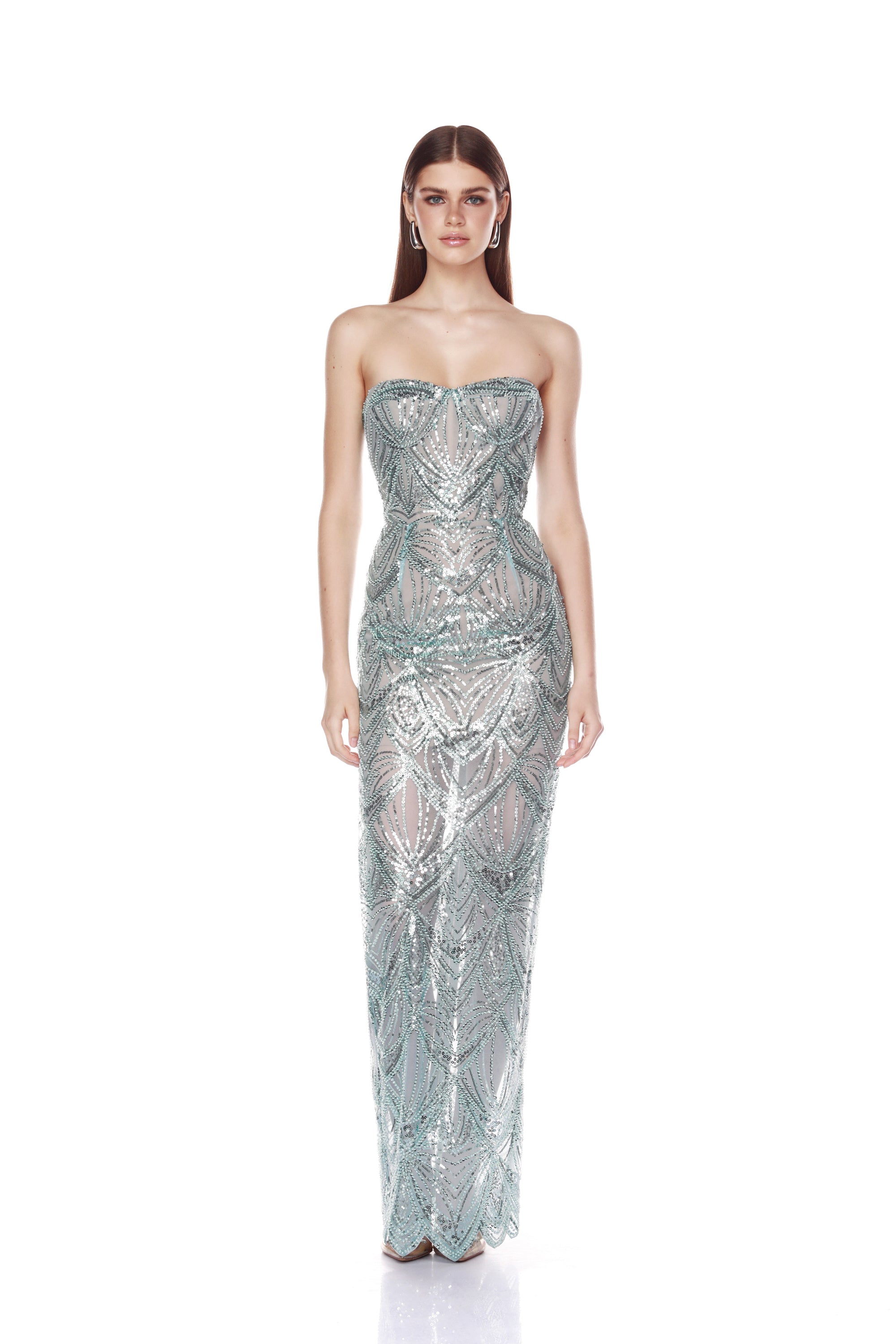 Giselle Powder Blue Maxi Dress