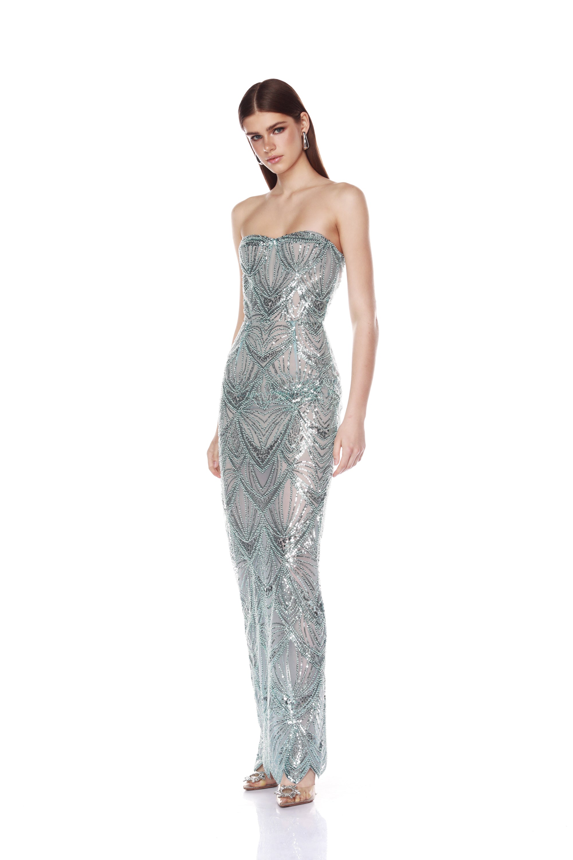 Giselle Powder Blue Maxi Dress