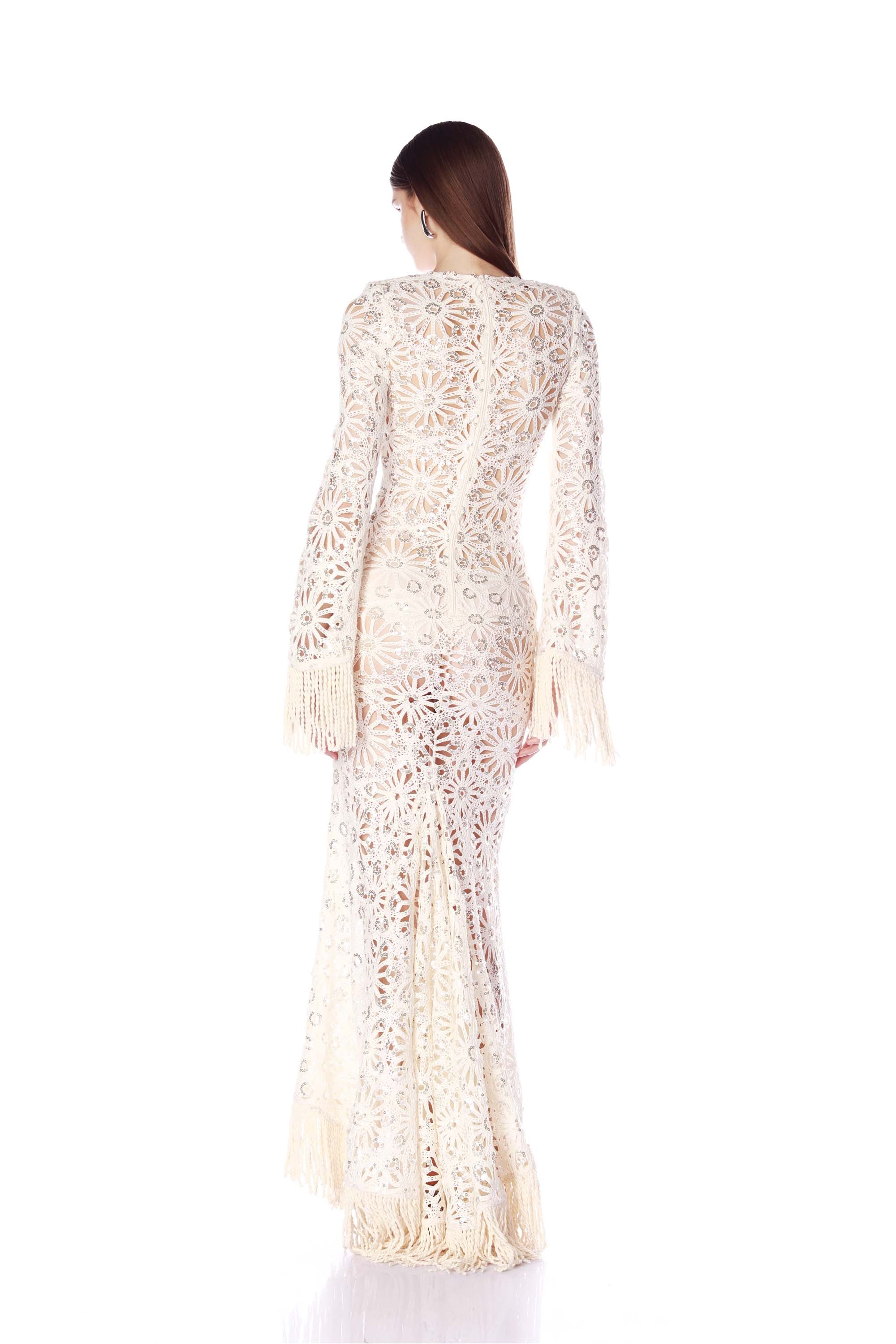 Mia Crochet Long Sleeve Maxi Dress