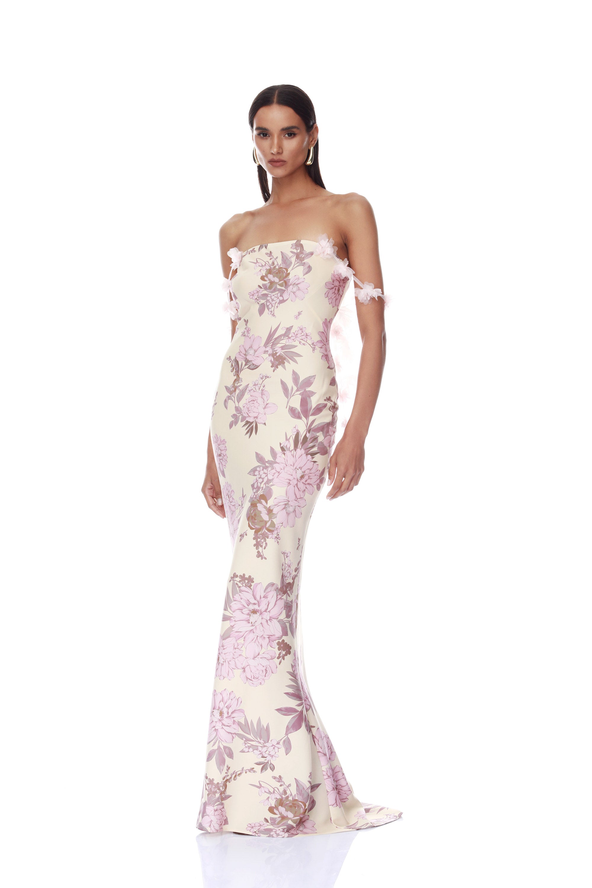 Magnolia Rosie Off the Shoulder Column Gown