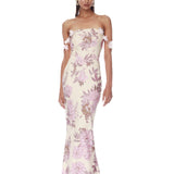Magnolia Rosie Off the Shoulder Column Gown