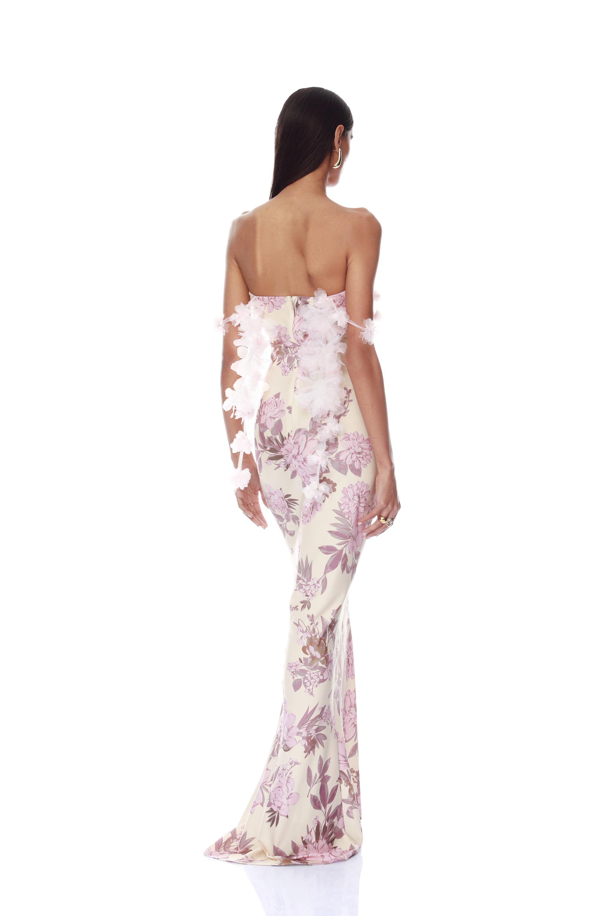Magnolia Rosie Off the Shoulder Column Gown