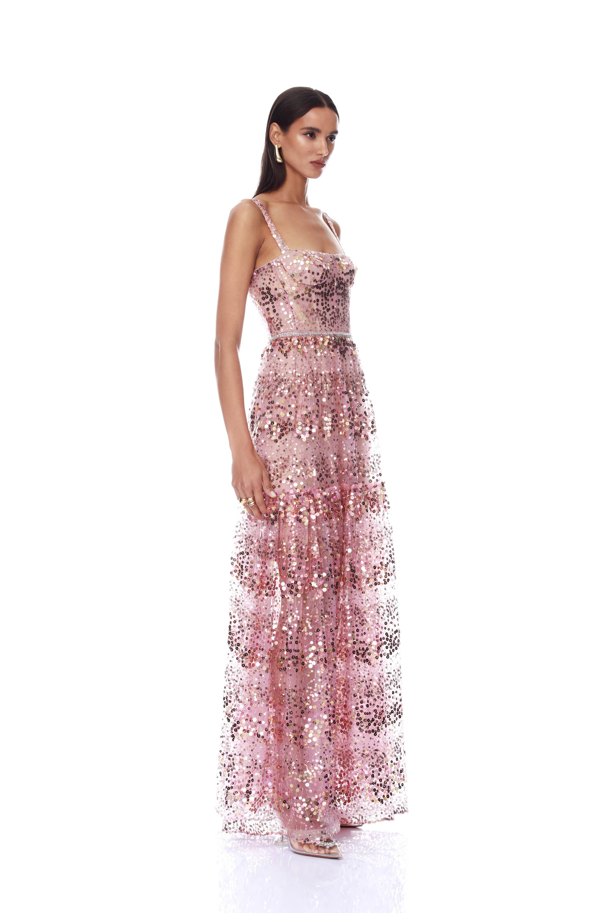 Midnight Embellished Blush Gown