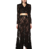 Blake Lace Noir Cropped Blazer - SAMPLE