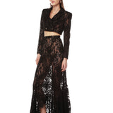 Blake Lace Noir Cropped Blazer - SAMPLE
