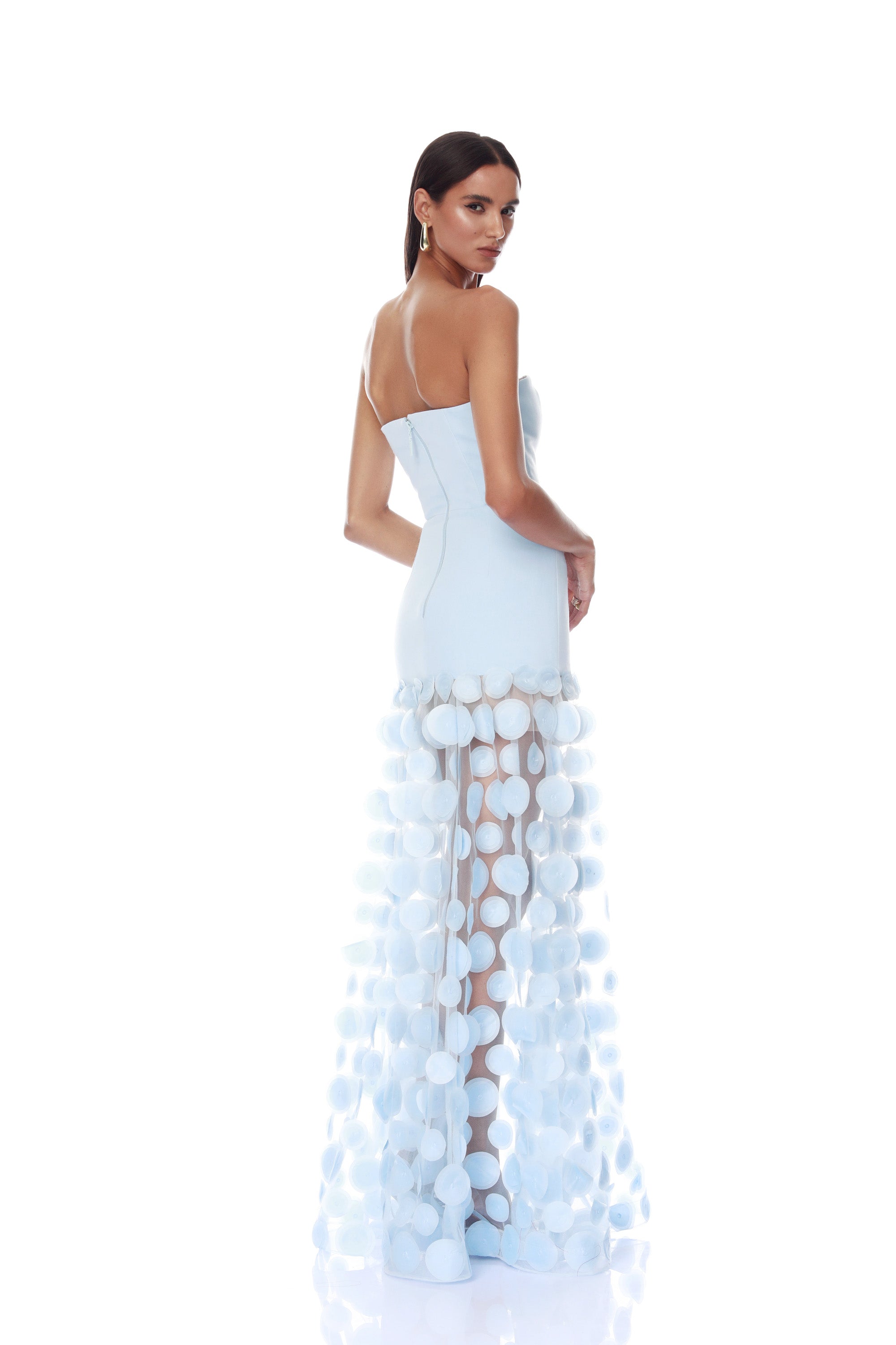 Harper Strapless Powder Blue Gown
