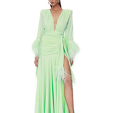 Geisha Mint Maxi Dress
