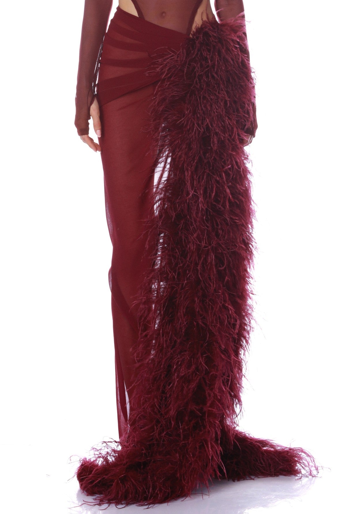 Elle Burgundy Skirt