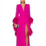 Geisha Fuchsia Maxi Dress