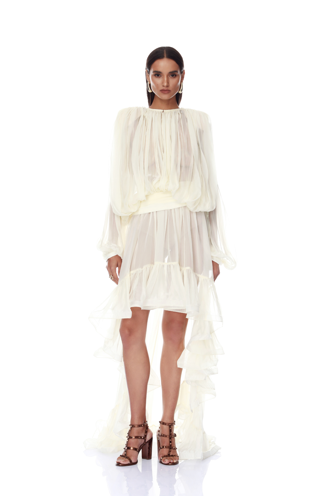 Calia Chiffon Long Sleeve Blouse