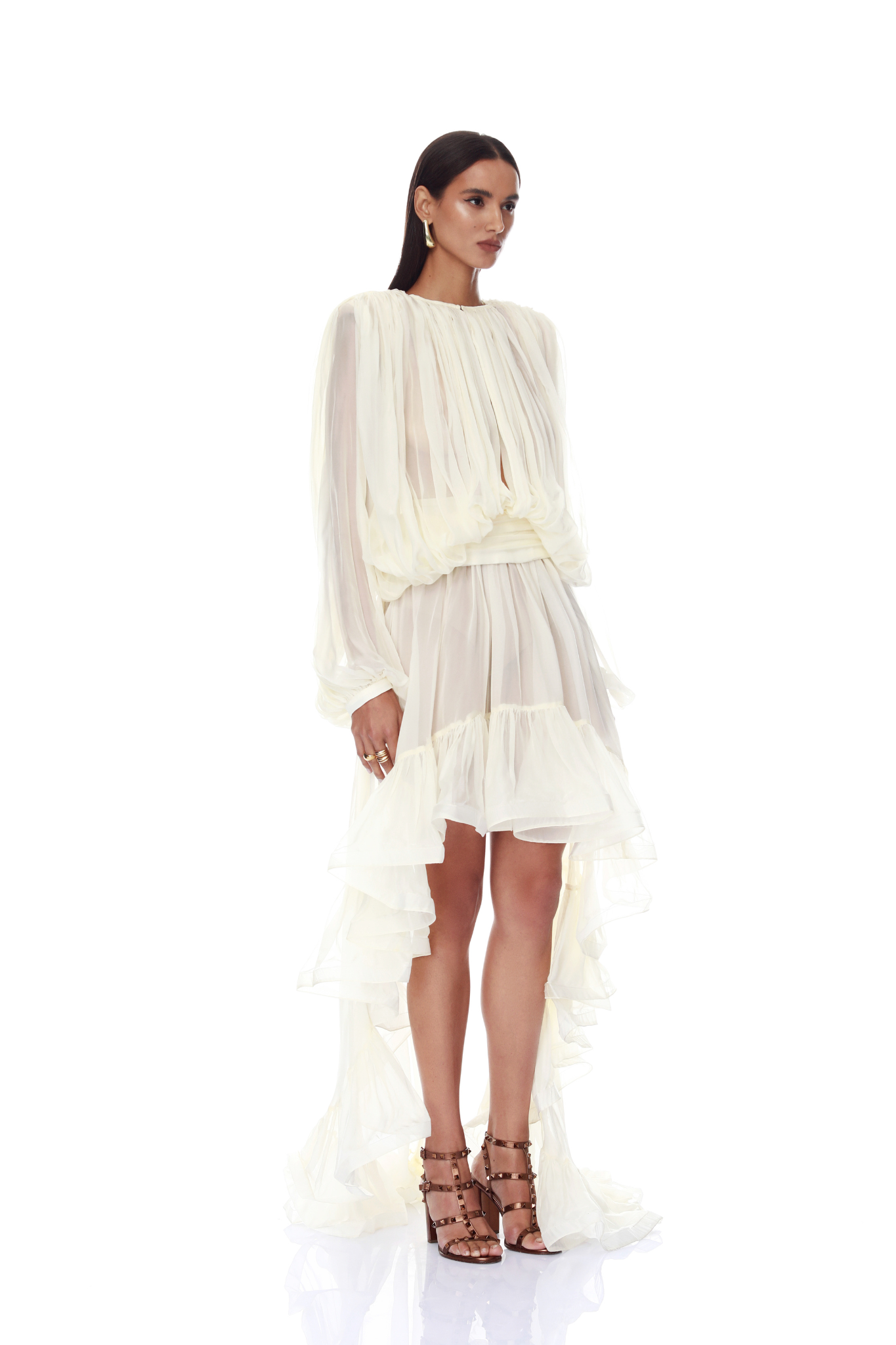 Calia Chiffon Long Sleeve Blouse