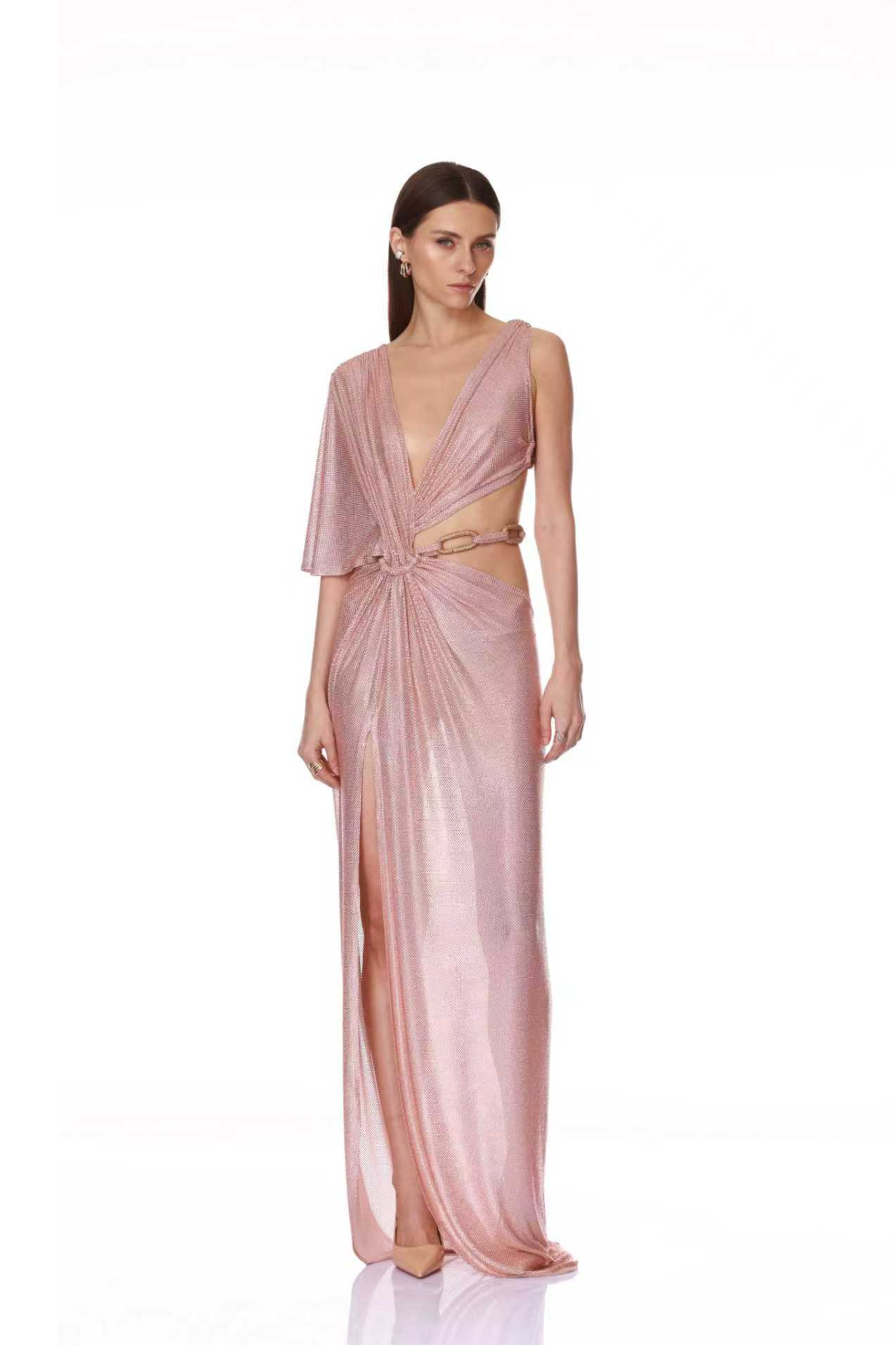 Morocco Asymmetrical Diamond Gown