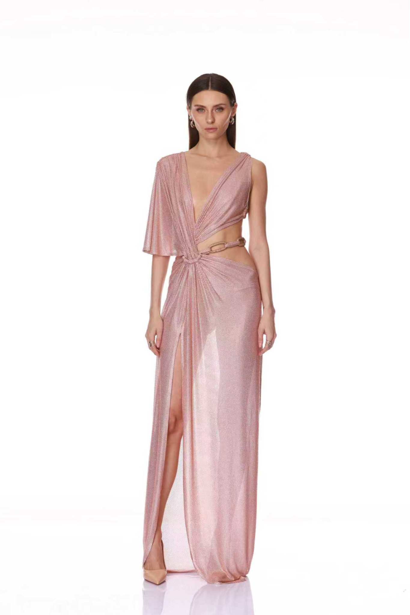 Morocco Asymmetrical Diamond Gown