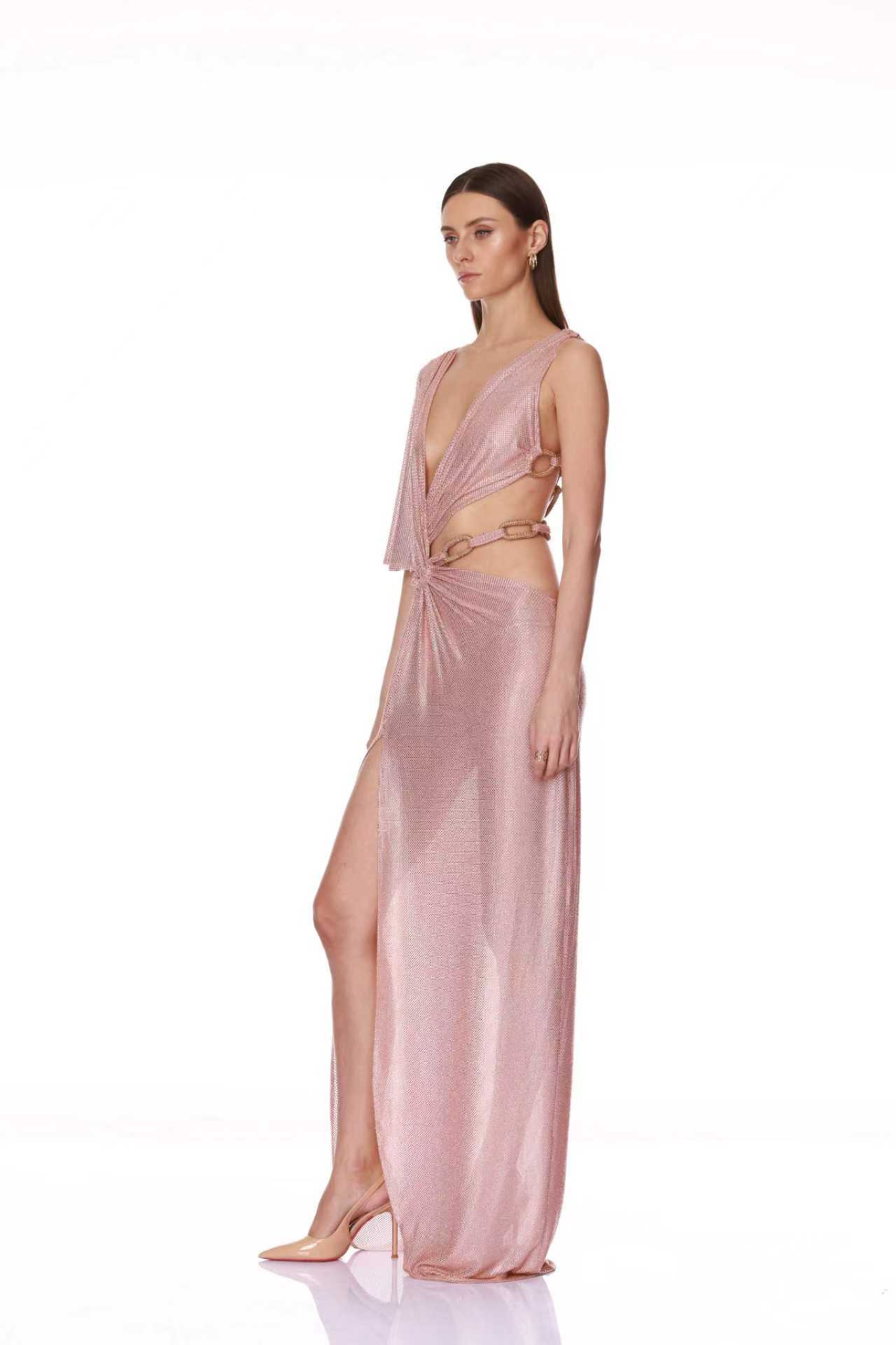 Morocco Asymmetrical Diamond Gown