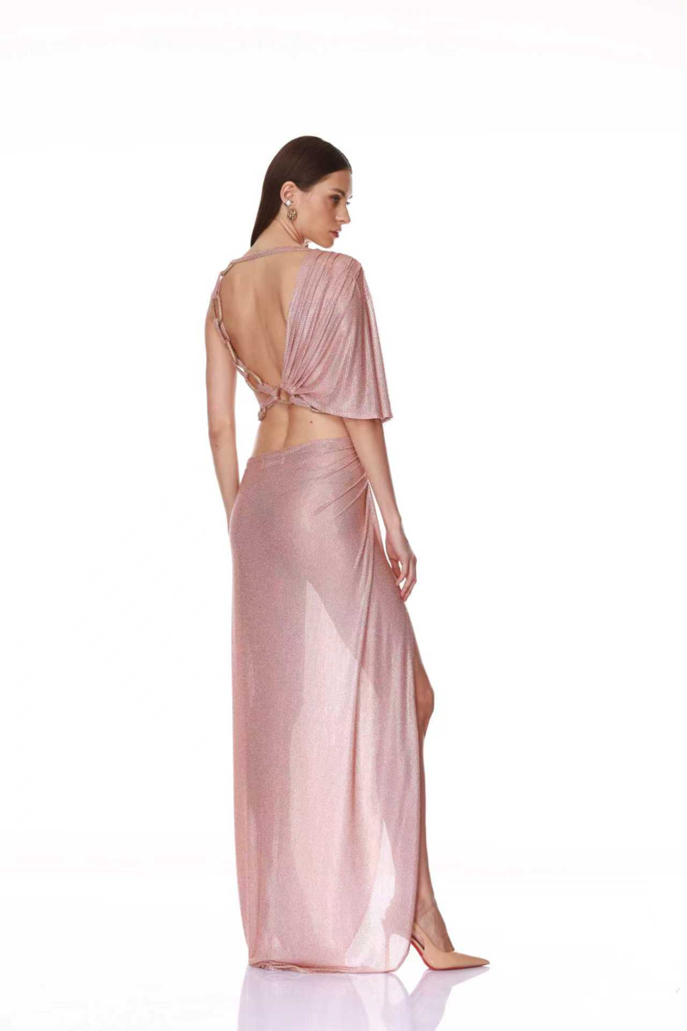 Morocco Asymmetrical Diamond Gown
